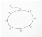 Stainless Steel ANKLET With Dangling Stars