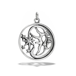 ''Stainless Steel Celestial PENDANT With Moon, Sun, And Stars''