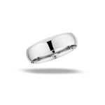 Stainless Steel 5 mm High Polish Comfort Fit WEDDING Band