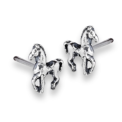 Sterling Silver Horse Stud Earring