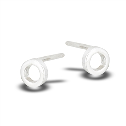 Sterling Silver High Polish Solid Circle Stud Earring