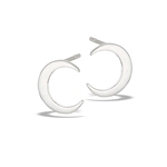Sterling Silver High Polish Crescent Moon Stud EARRING