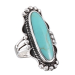 Sterling Silver RING with Synthetic Turquoise