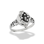 Sterling Silver Moon And Stars Poison RING (Opens)