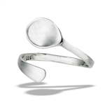 Sterling Silver High Polish Adjustable Spoon RING