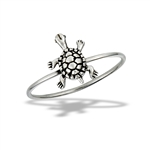Sterling Silver Young Curious Turtle RING