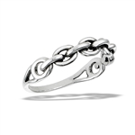 Sterling Silver Cable Link RING