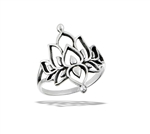 Sterling Silver Double Lotus RING