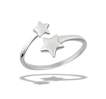 Sterling Silver Adjustable Stars RING