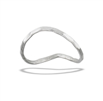 ''Sterling Silver Curved, Hammered RING''