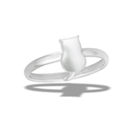 Sterling Silver High Polish Cat RING