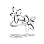 Sterling Silver Dancing FLOWERS Ring