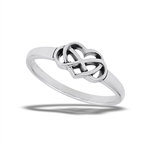 Sterling Silver Celtic Heart And Infinity Ring