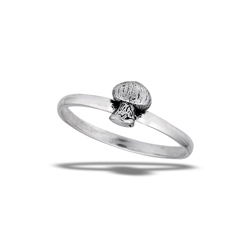 Sterling Silver Cute Mushroom Ring