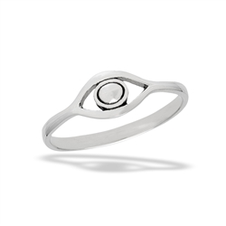 Sterling Silver Abstract Eye Ring