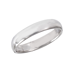 Sterling Silver 3 mm High Polish Wedding Band Ring