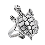 ''Sterling Silver Turtle RING with Moving Head, Legs, and Tail''