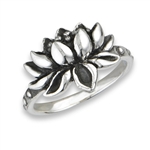 Sterling Silver Lotus FLOWER Ring