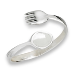 Sterling Silver Fork and Spoon Adjustable RING