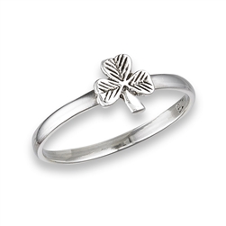 Sterling Silver Small Clover Ring