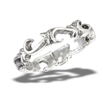 Sterling Silver Repeating Fishhook RING