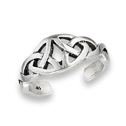 Sterling Silver Celtic Triquetra Toe Ring