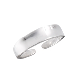 Sterling Silver High Polish Concave Toe RING
