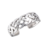 Sterling Silver Weave Toe RING