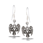 Sterling Silver Swooping Raven EARRING