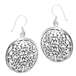 Sterling Silver Heavy Round Endless Knot Celtic DANGLE Earring