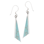 Sterling Silver Synthetic Turquoise EARRING
