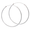 Sterling Silver 2 mm x 50 mm Continuous Hoop Earring