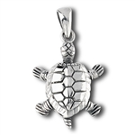 ''Sterling Silver Turtle PENDANT With Moving Head, Legs, And Tail''