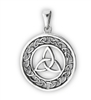 Sterling Silver Celtic Triquetra Pendant with Circular Weave