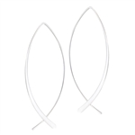 Sterling Silver Elongated Fish EARRING