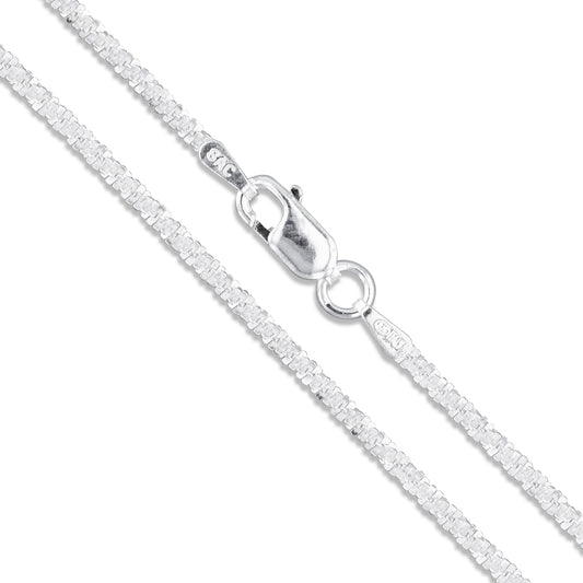 Criss Cross 050 - 2.9mm - Sterling Silver Criss Cross Chain Necklace