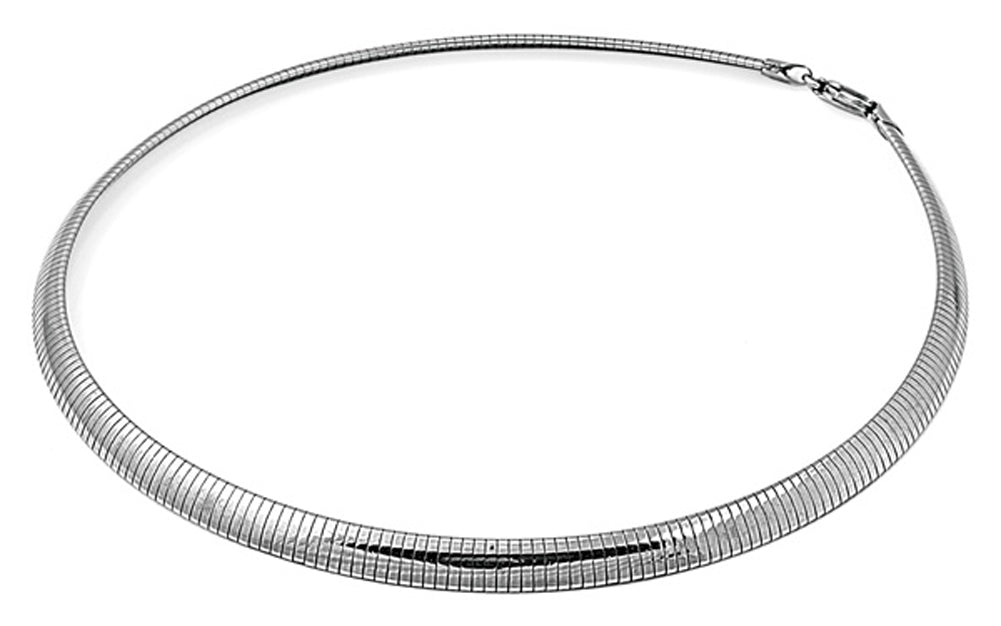 Omega - 6mm - Sterling Silver Omega Chain Necklace