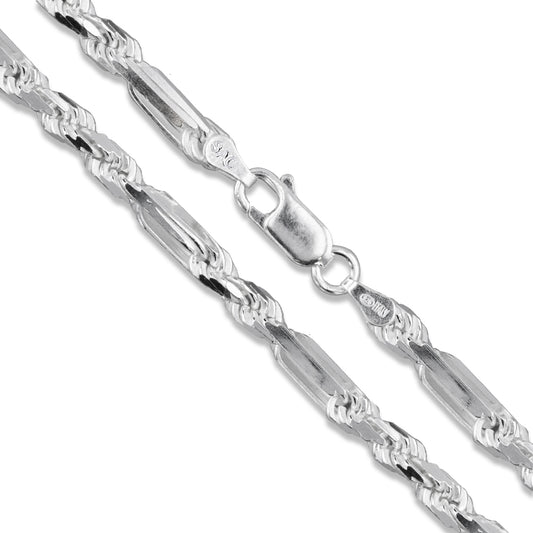 FigaRope 100 - 5mm - Sterling Silver FigaRope Chain Necklace