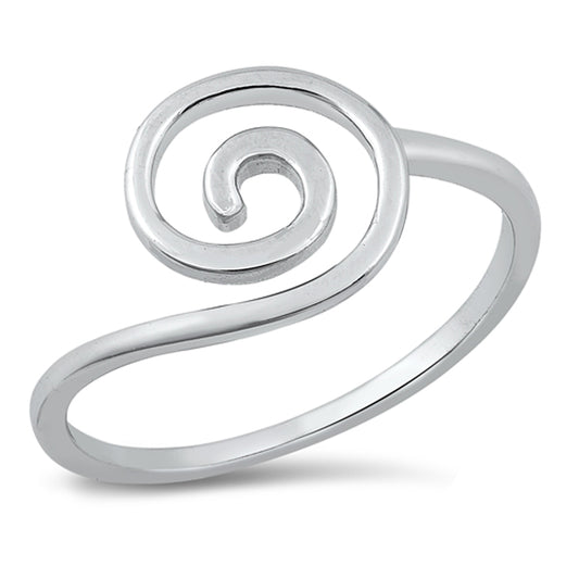 Simple Thin Spiral Swirl Ring New .925 Sterling Silver Band Sizes 5-10