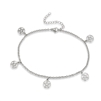 Stainless Steel Anklet With Pentacles