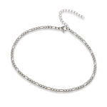 Stainless Steel 3 mm Figaro Anklet