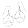 Stainless Steel High Polish Dangling Peace Earring
