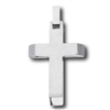 Stainless Steel Cross with Beveled High Polish Ends Pendant