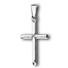Stainless Steel Small High Polish Cross Pendant