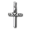Stainless Steel Claddaugh Cross Pendant
