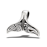 Stainless Steel Whale's Tail Pendant With Indian Design