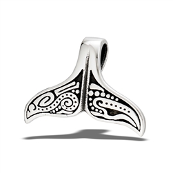 Stainless Steel Whale's Tail Pendant With Indian Design