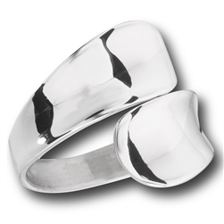 Stainless Steel Modern Double Spoon Ring