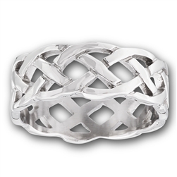 Stainless Steel Heavy Celtic Weave Ring