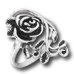 Stainless Steel Rose Ring